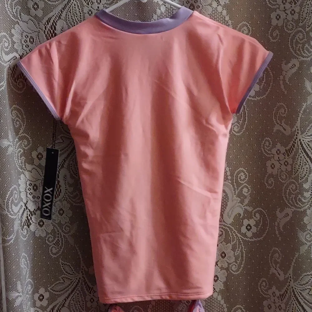 New XOXO Girls 12‎ 14 pink purple unicorn two piece tankini swimsuit